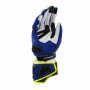Γάντια δερμάτινα μηχανής - Γάντια μηχανής - Γάντια δερμάτινα Racing CLOVER RS-9 1173 BL/G Λευκό κίτρινο μπλε Γάντια