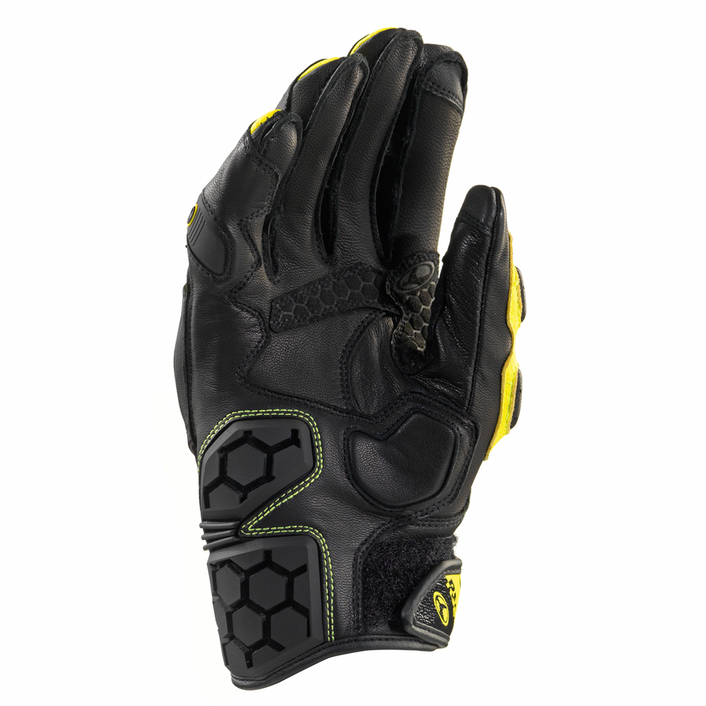 Γάντια δερμάτινα μηχανής - Γάντια μηχανής - Γάντια δερμάτινα CLOVER RSC-4 1161 N/G Μαύρα κίτρινα Γάντια