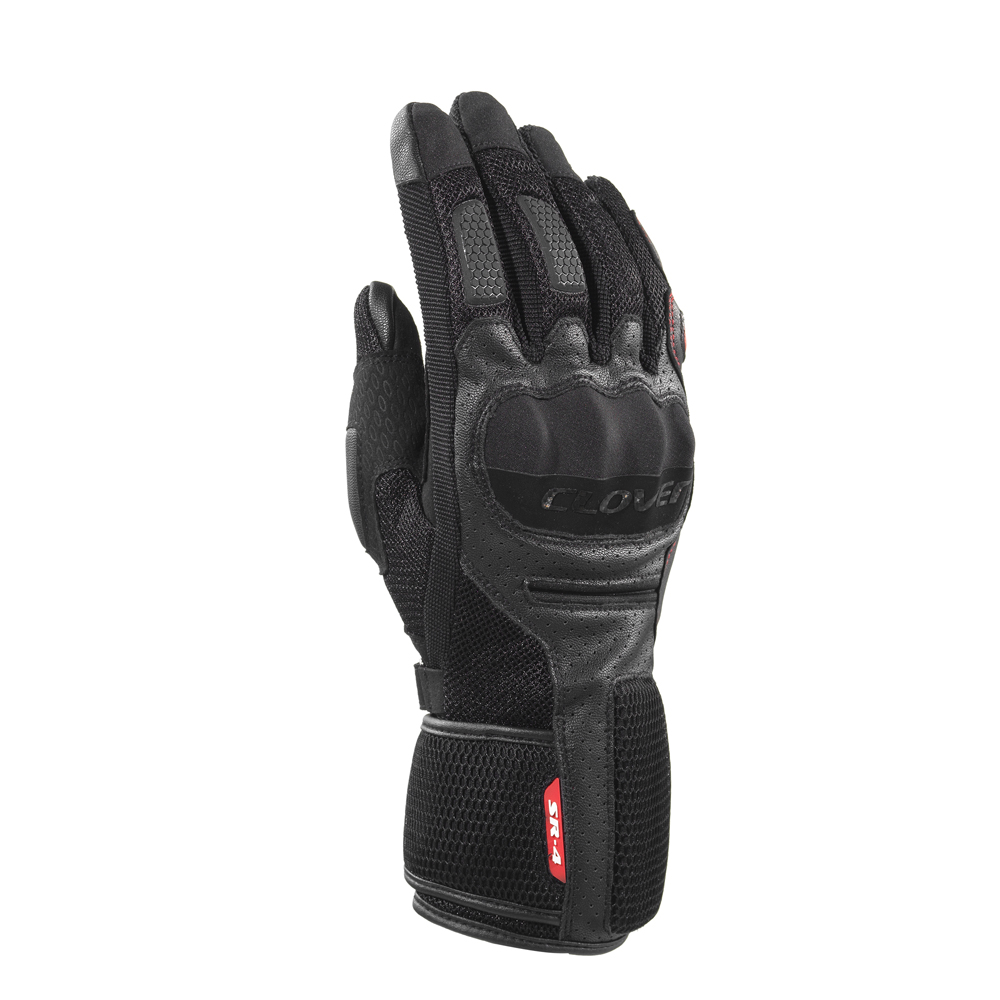 Γάντια καλοκαιρινά μηχανής - Γάντια μηχανής - Γάντια Καλοκαιρινά CLOVER SR-4 1122 N/N Μαύρα Γάντια