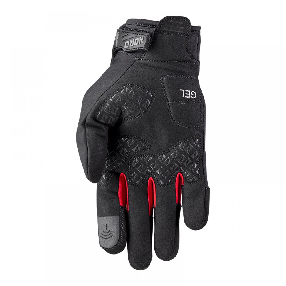 Γάντια χειμερινά μηχανής - Γάντια μηχανής NORDCODE GLENN EVO Μαύρα κόκκινα Γάντια